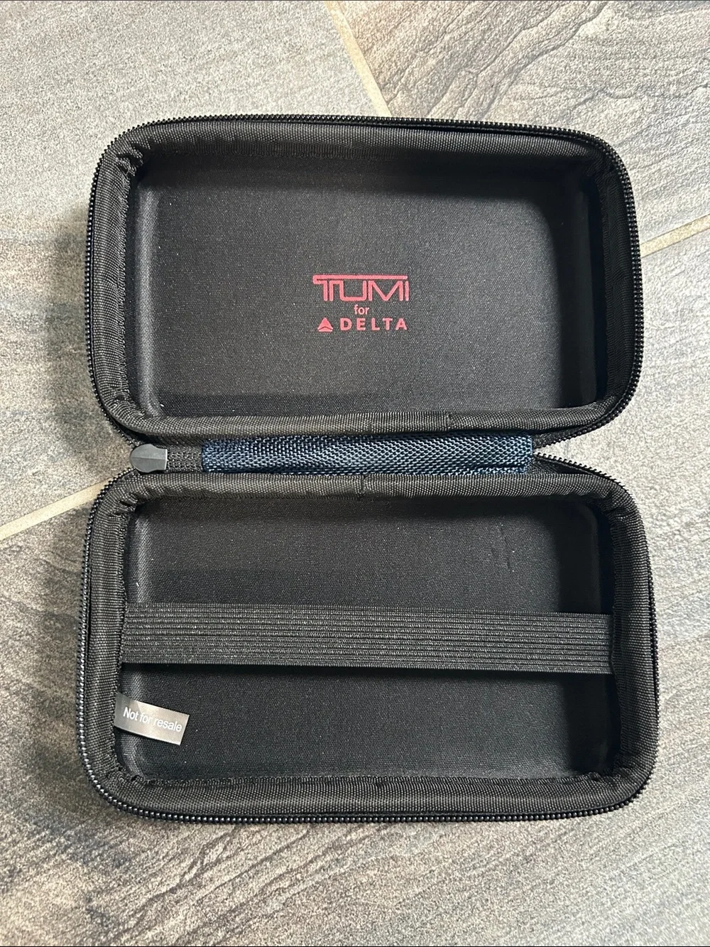Tumi Navy Hard Shell Accessory Case